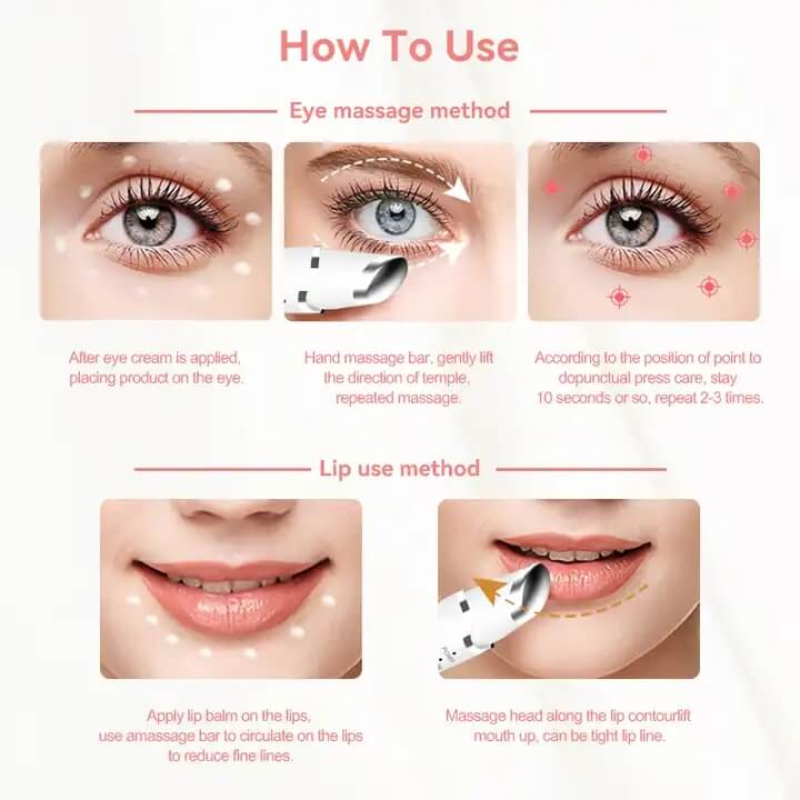 SKB-1603 Eye Care Dark Circles Rimuovere Macchina Lip Eye Massager Pen Anti-Wrinkle Eye Beauty Device 